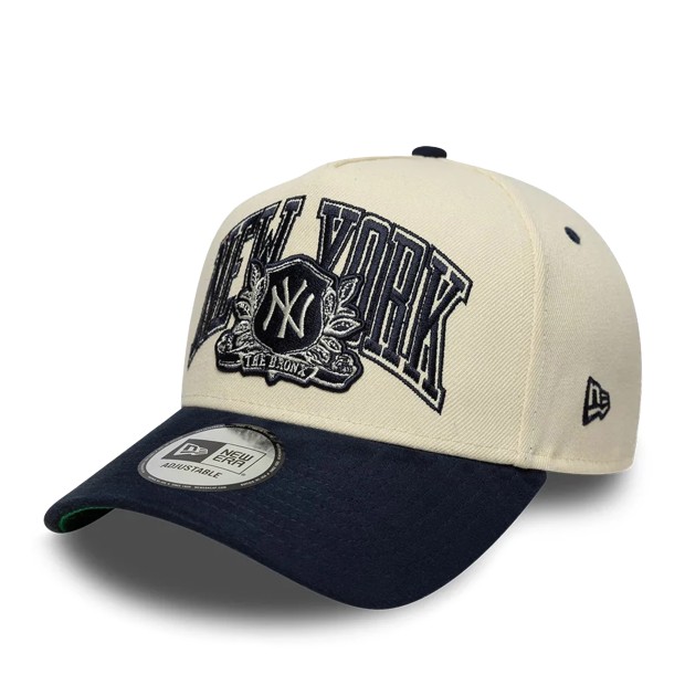 New Era Wordmark Suede Eframe New York Yankees Light Cream/navy