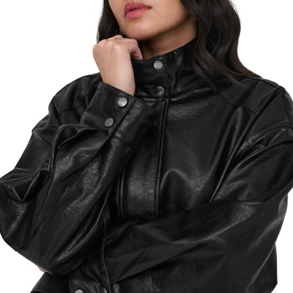 Only Casaco Julia Faux Leather Black