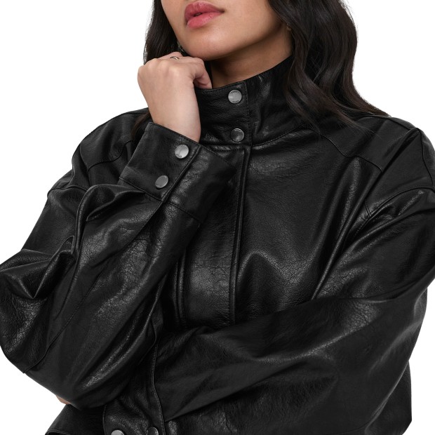 Only Casaco Julia Faux Leather Black