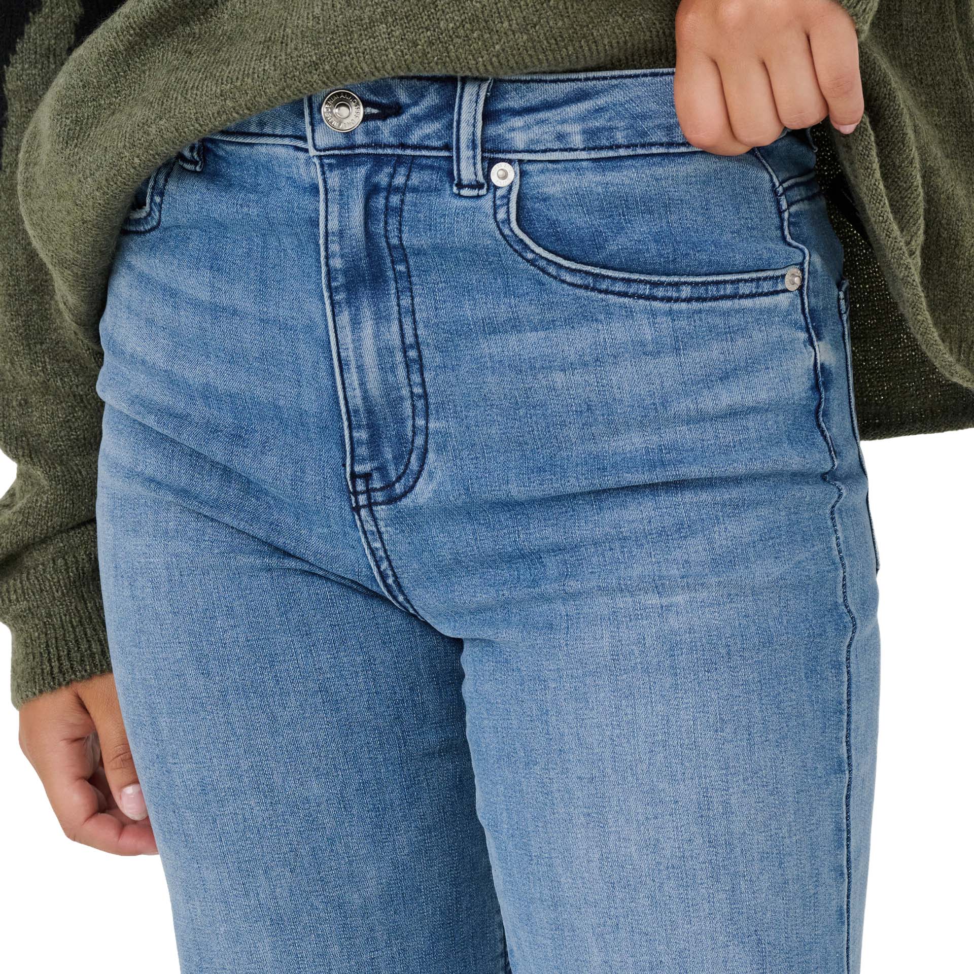 Only Calça Juicy-wauw Wide Gua113 Medium Blue Denim