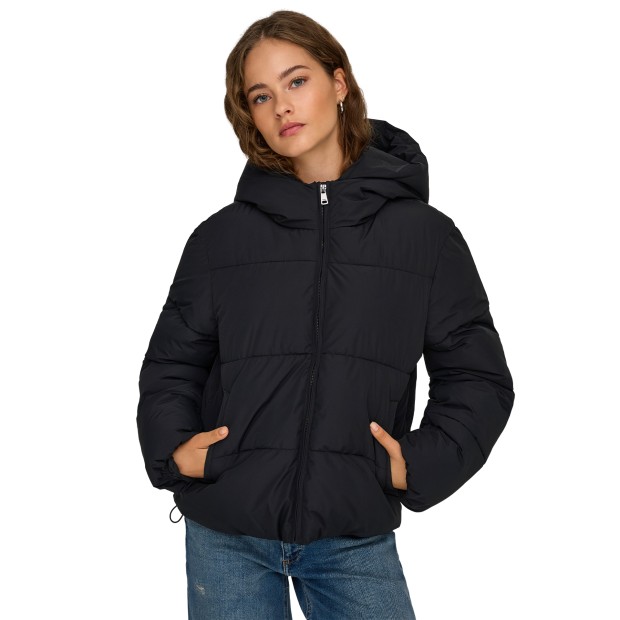 Only Casaco Juta Short Puffer Black
