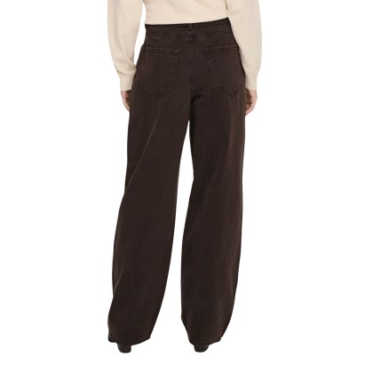 Only Calça Gianna Straight Color Dark Brown Denim Only Calça Gianna Straight Color Dark Brown Denim