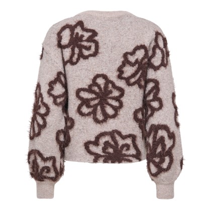 Only Camisola Felicia Short O-neck Detail Knt String Coffee Bean Flowers Only Camisola Felicia Short O-neck Detail Knt String Coffee Bean Flowers