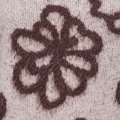 Only Camisola Felicia Short O-neck Detail Knt String Coffee Bean Flowers Only Camisola Felicia Short O-neck Detail Knt String Coffee Bean Flowers