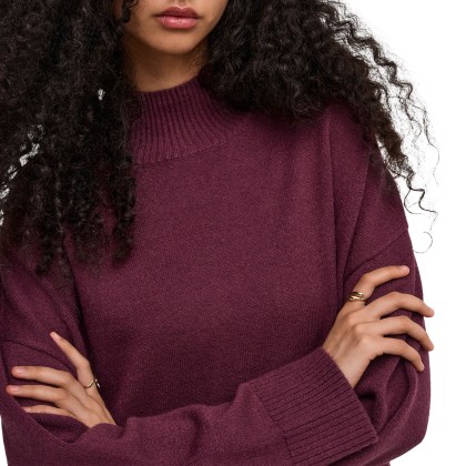 Only Camisola Mary High Neck Slit Knt Fig Only Camisola Mary High Neck Slit Knt Fig