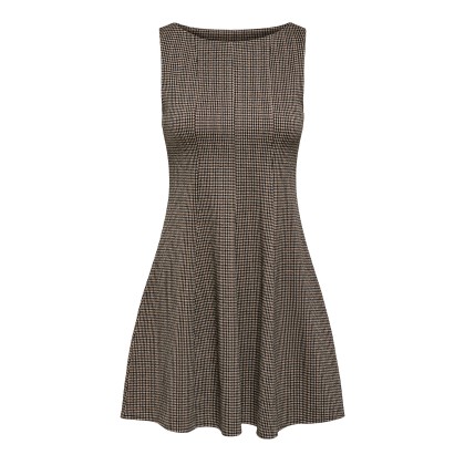 Only Vestido Azura Waist White Pepper Black Fia