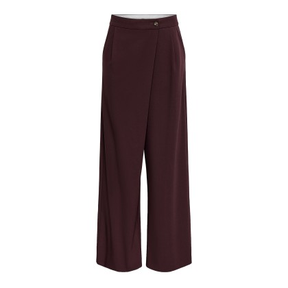 Only Calça Sonja Wrap Wide Deep Mahogany Only Calça Sonja Wrap Wide Deep Mahogany