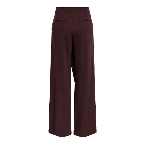Only Calça Sonja Wrap Wide Deep Mahogany