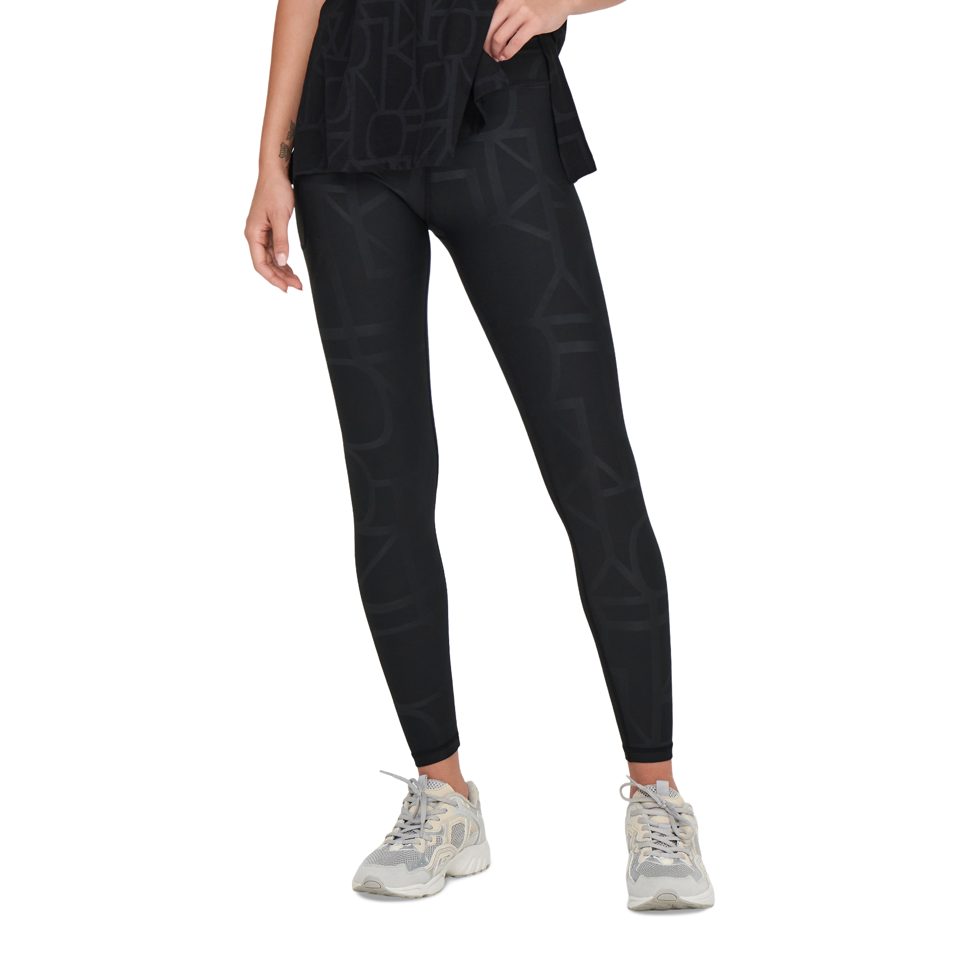 Only Play Legging Font-2 Logo Black W. Heat Print