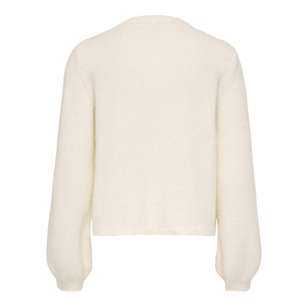 Only Casaco Amber Deco O-neck Knt Whitecap Gray Mel/barok Pearl