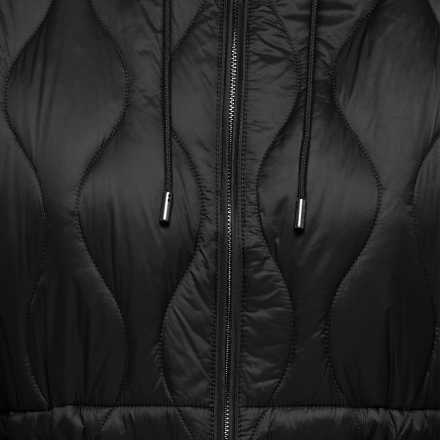 Only Casaco Tania Quilt Hood Black