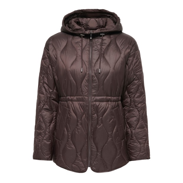 Only Casaco Tania Quilt Hood Coffee Bean