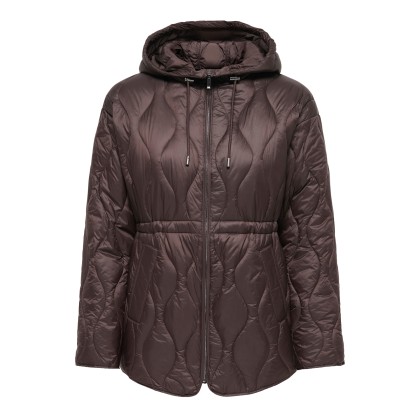 Only Casaco Tania Quilt Hood Coffee Bean Only Casaco Tania Quilt Hood Coffee Bean