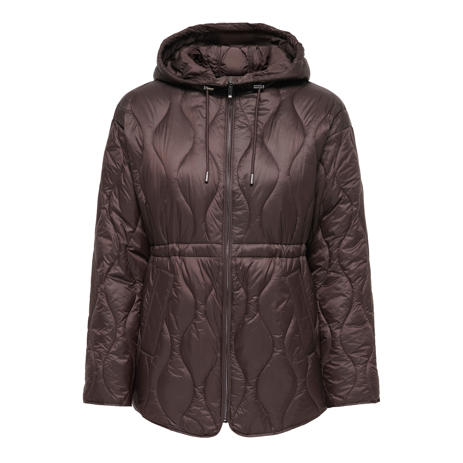 Only Casaco Tania Quilt Hood Coffee Bean