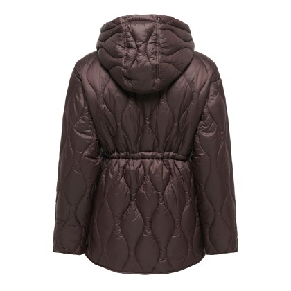 Only Casaco Tania Quilt Hood Coffee Bean Only Casaco Tania Quilt Hood Coffee Bean