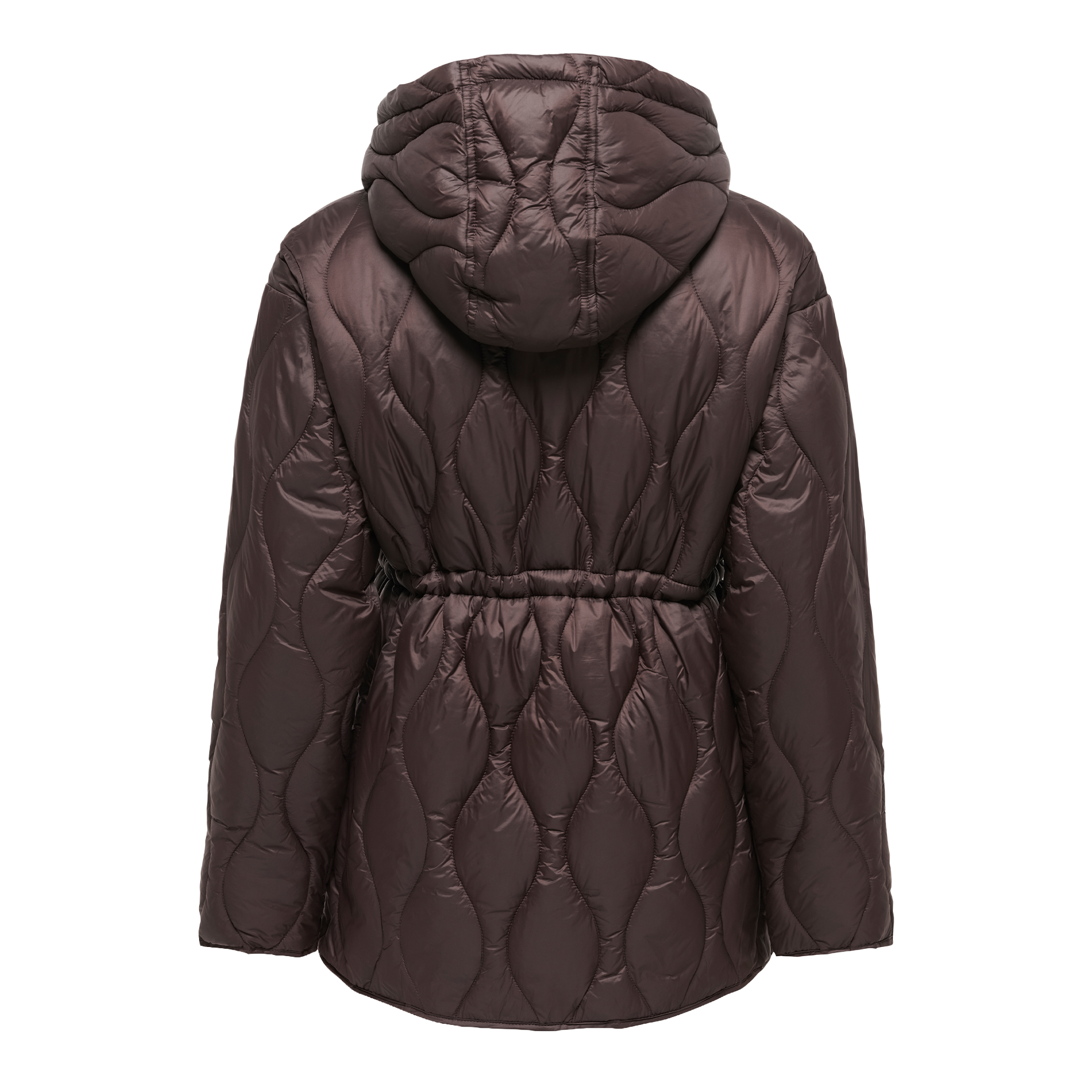 Only Casaco Tania Quilt Hood Coffee Bean