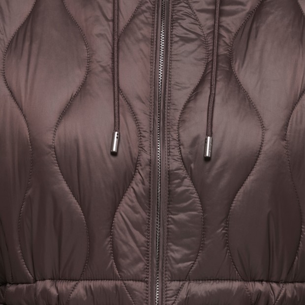 Only Casaco Tania Quilt Hood Coffee Bean