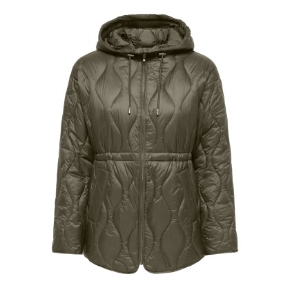Only Casaco Tania Quilt Hood Kalamata