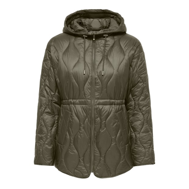 Only Casaco Tania Quilt Hood Kalamata