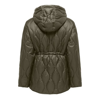 Only Casaco Tania Quilt Hood Kalamata