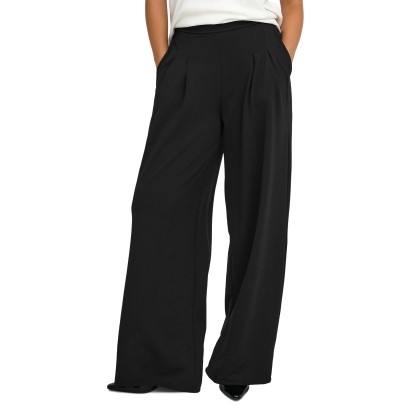 Only Calça Bang Pleat Wide Black Only Calça Bang Pleat Wide Black