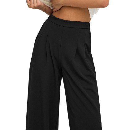 Only Calça Bang Pleat Wide Black Only Calça Bang Pleat Wide Black
