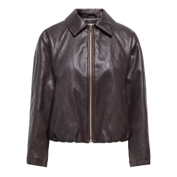 Only Casaco Masja Faux Leather Chocolate Torte