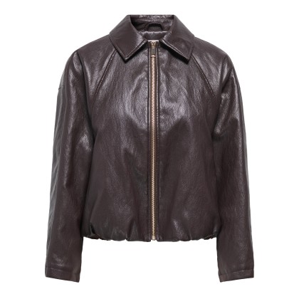 Only Casaco Masja Faux Leather Chocolate Torte Only Casaco Masja Faux Leather Chocolate Torte