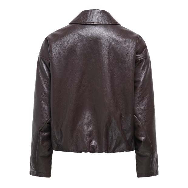 Only Casaco Masja Faux Leather Chocolate Torte