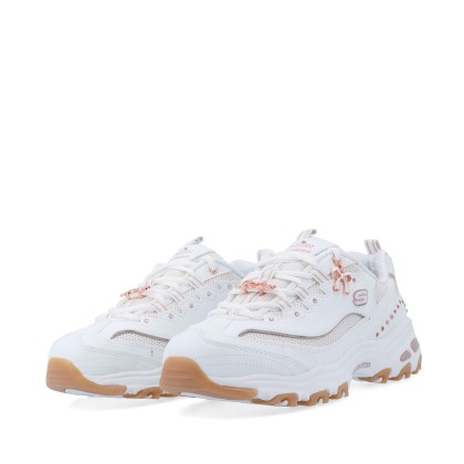 Skechers D lites 20th Anniversary White/rose Gold