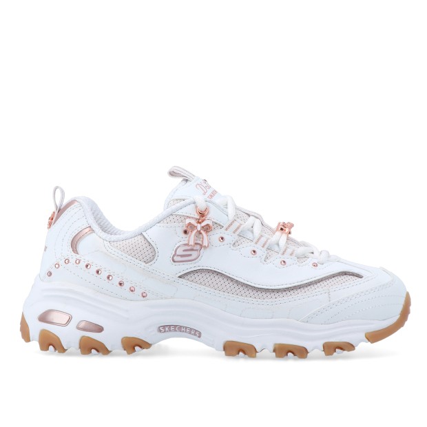 Skechers D lites 20th Anniversary White/rose Gold