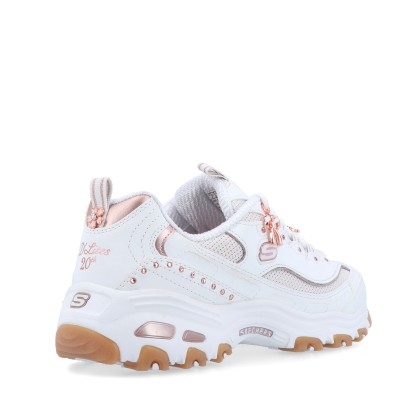 Skechers D lites 20th Anniversary White/rose Gold