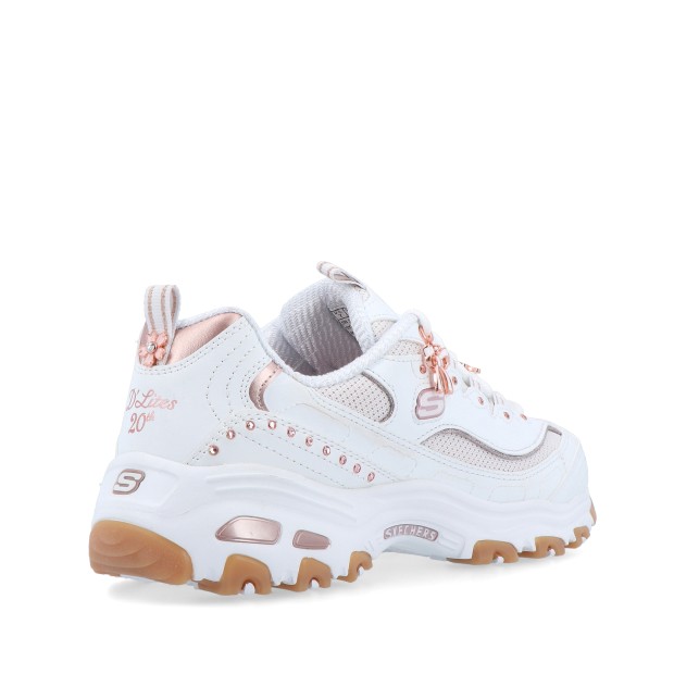 Skechers D lites 20th Anniversary White/rose Gold