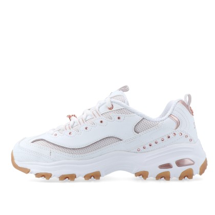 Skechers D lites 20th Anniversary White/rose Gold