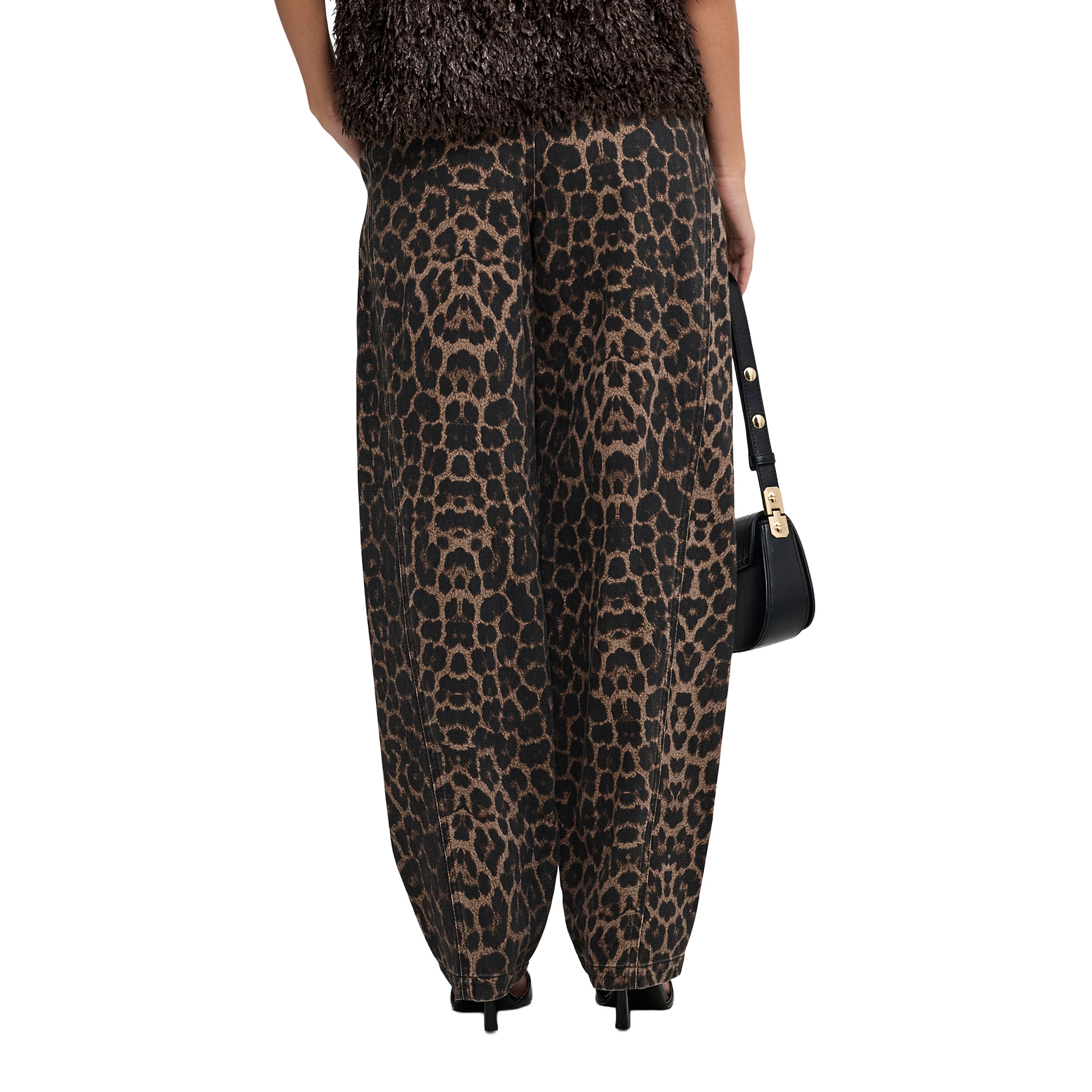 JDY Calça Bay Barrel Fossil Leo