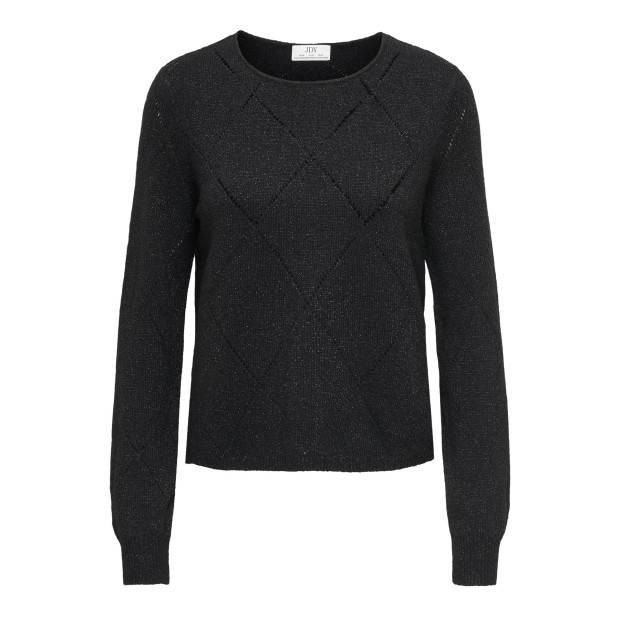 JDY Camisola Aspen Struc Glitter Knt Black Dtm Lurex