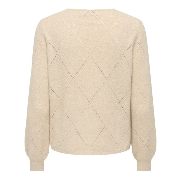 JDY Camisola Aspen Struc Glitter Knt Silver Lining Gold Lurex