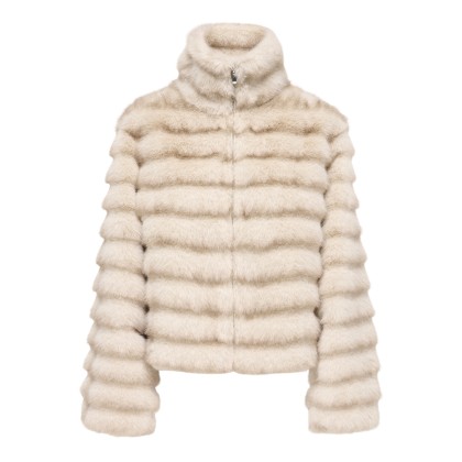 JDY Casaco Allie Faux Fur Silver Lining JDY Casaco Allie Faux Fur Silver Lining