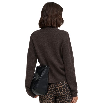 JDY Camisola Super Life Button Knt Coffee Bean Melange JDY Camisola Super Life Button Knt Coffee Bean Melange