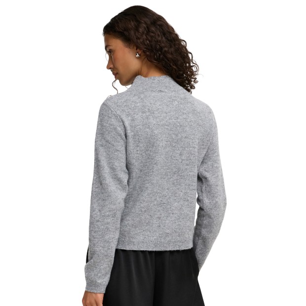 JDY Camisola Super Life Button Knt Medium Grey Melange