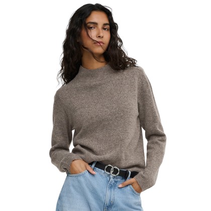 JDY Camisola Super Life Button Knt Walnut Melange JDY Camisola Super Life Button Knt Walnut Melange