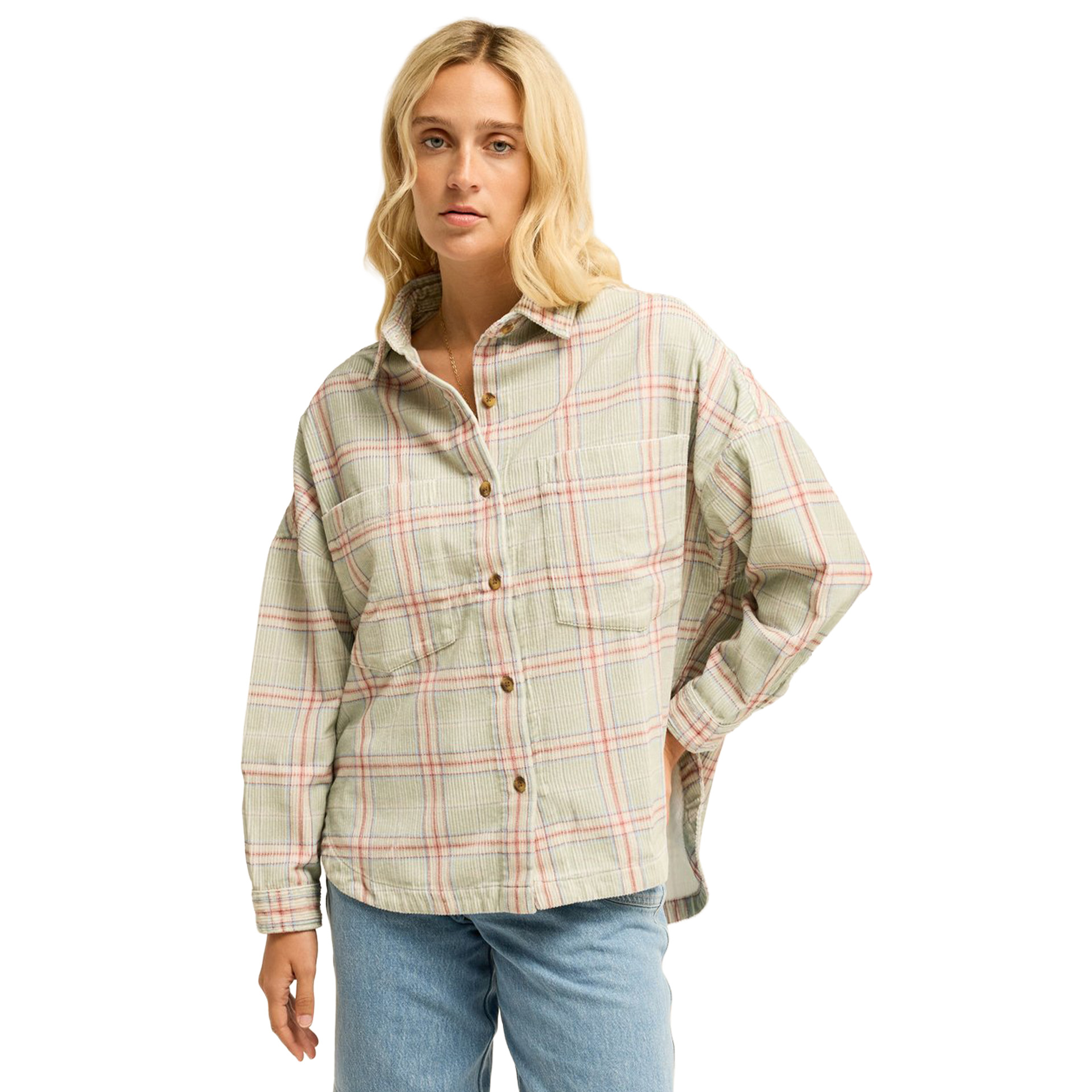Billabong Camisa Ls Stoked On You Smoke Green