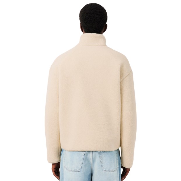 Lacoste Sweat High Neck Half-zip Fleece Naturalurel Clair