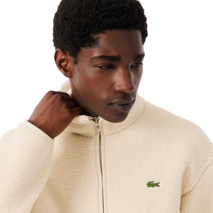Lacoste Sweat High Neck Half-zip Fleece Naturalurel Clair