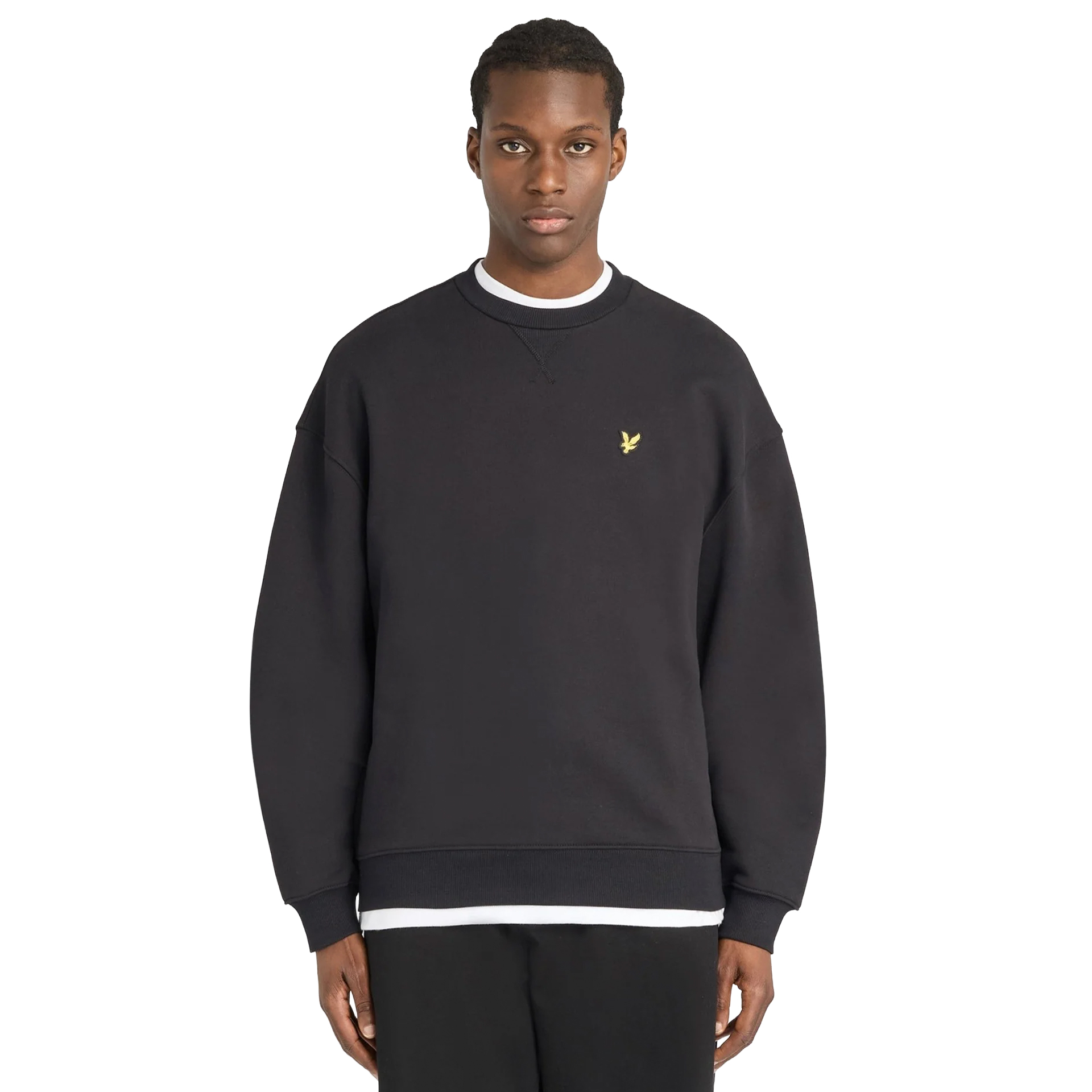 Lyle&Scott Sweat Heavyweight Loopback Crewneck Jet Black
