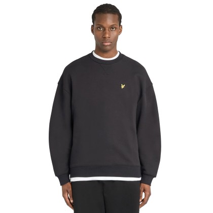 Lyle&Scott Sweat Heavyweight Loopback Crewneck Jet Black
