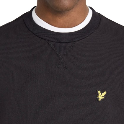 Lyle&Scott Sweat Heavyweight Loopback Crewneck Jet Black