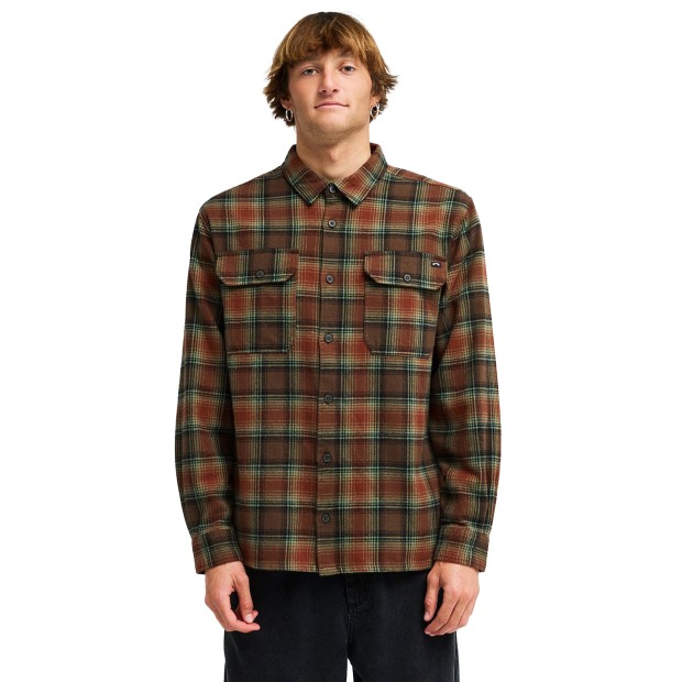 Billabong Camisa Ls Offshore Flannel Dark Cedar
