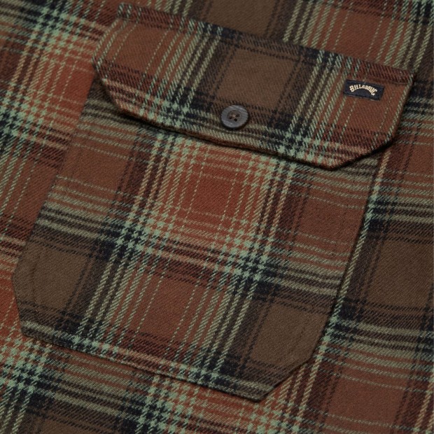 Billabong Camisa Ls Offshore Flannel Dark Cedar