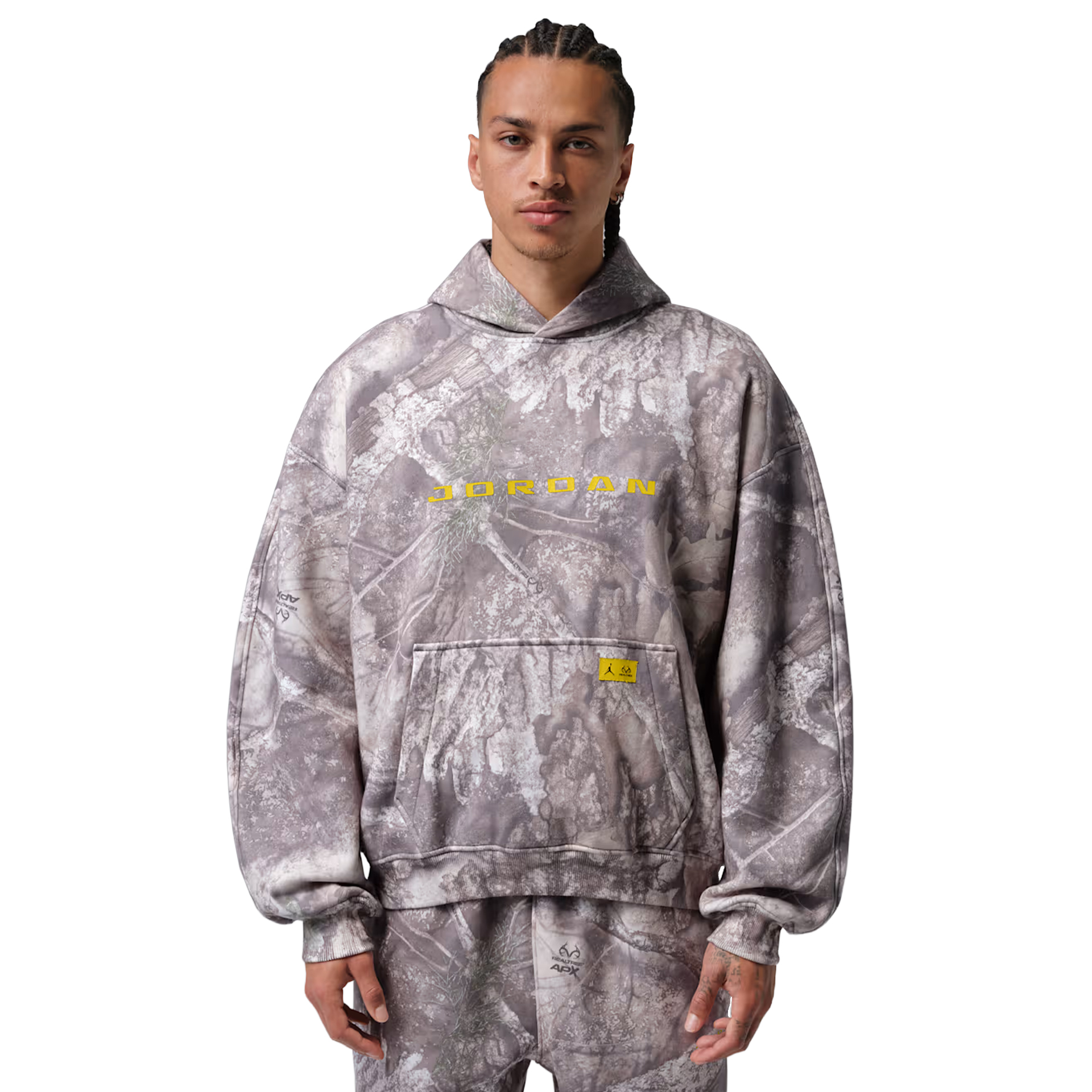 Jordan Sweat Brooklyn Realtree Fleece White/bright Citron